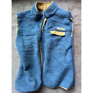 Columbia Men’s Mountainside PFG Sherpa Blue And Gold Vest XXL 40026